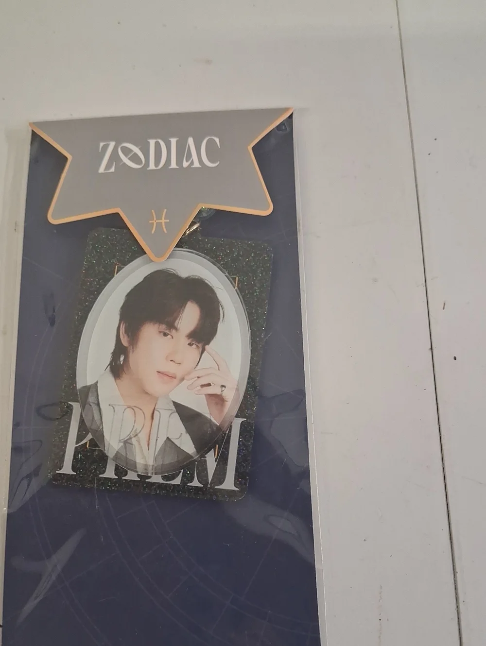 NWT ZODIAC Photo Charm Keychain Set - Navy, Gold